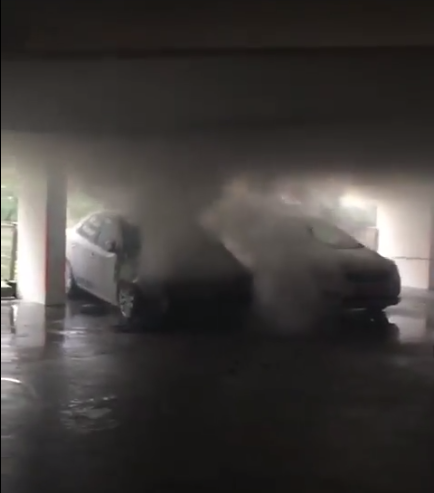 Carpark Catches Fire in Singapore, Heroic Cleaners Help Put it Out - World Of Buzz 2