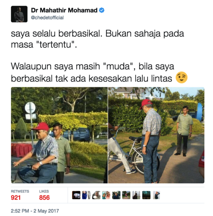 Dr. Mahathir Threw Some Major Shade At Pahang's Mb On Twitter - World Of Buzz