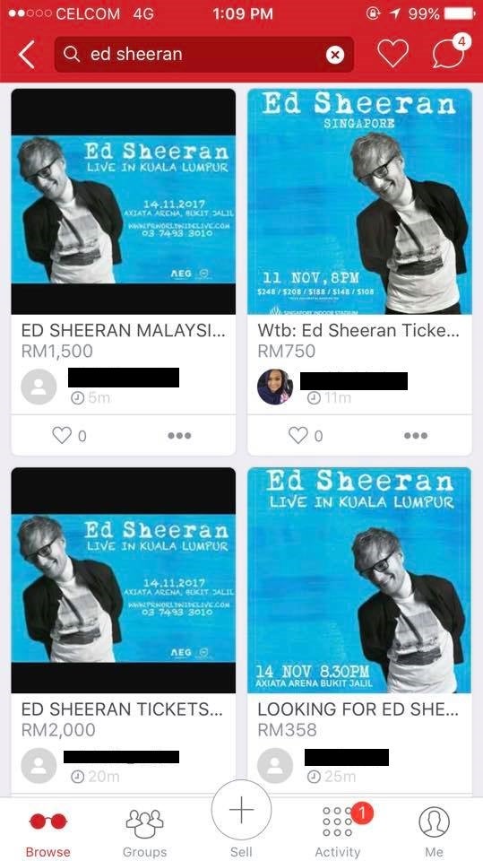 Ed Sheeran's KL Concert Tickets Sold Out, Tickets Being Resold At Ridiculous Prices - World Of Buzz 1