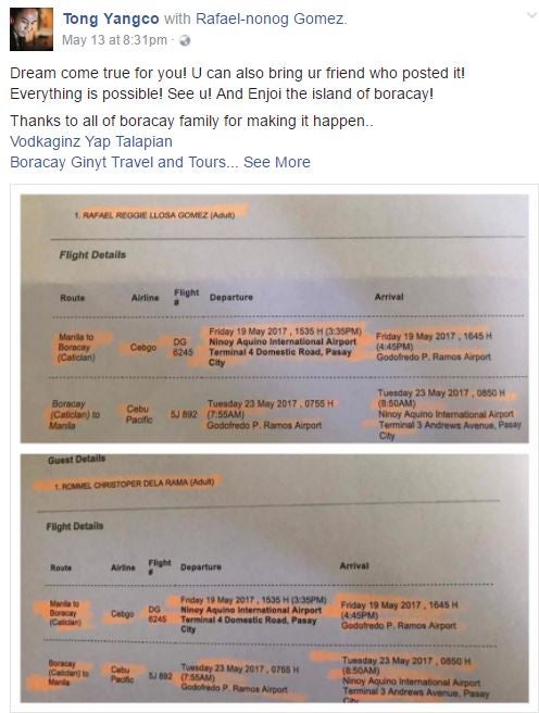 Filipino Man Shares Dream Vacation On Fb, Netizens Help Realise It - World Of Buzz