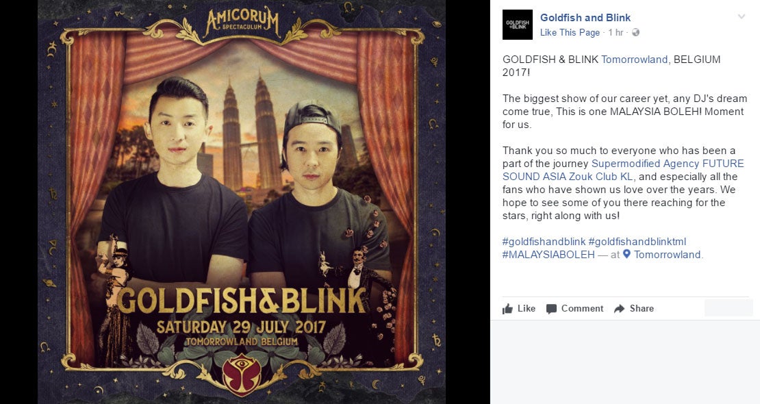 Malaysian DJs Goldfish and Blink Will Be Performing at Tomorrowland 2017! - World Of Buzz