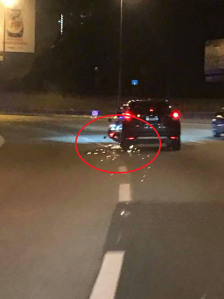 Malaysian Driver Hit and Run, Drags Motorcycle Until Sparks Flew ...