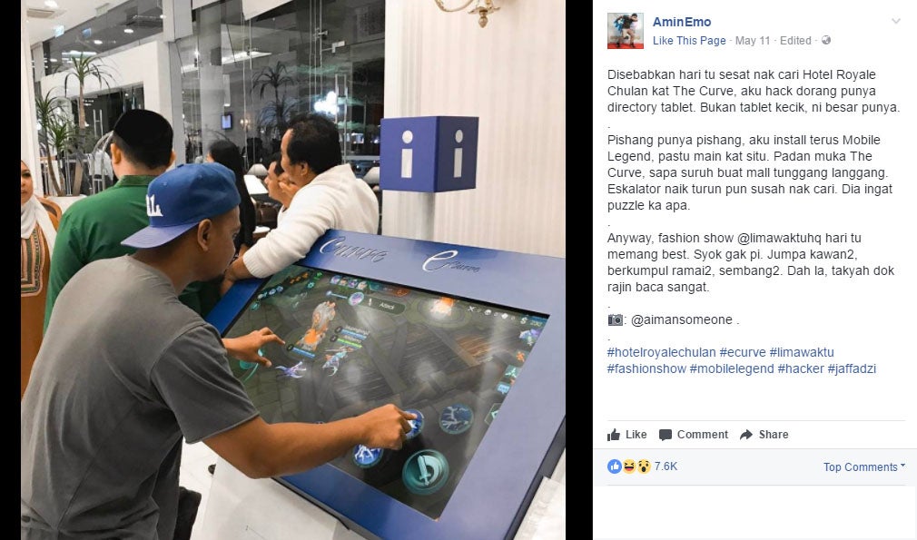 Malaysian Hacked a Mall Touchscreen Directory to Play Mobile Legends - World Of Buzz