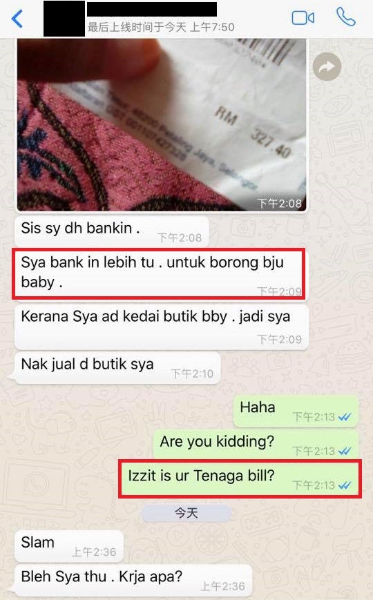 Malaysian Lady So Desperate For Money, She Tried Using Electricity Bill To Scam People - World Of Buzz 1