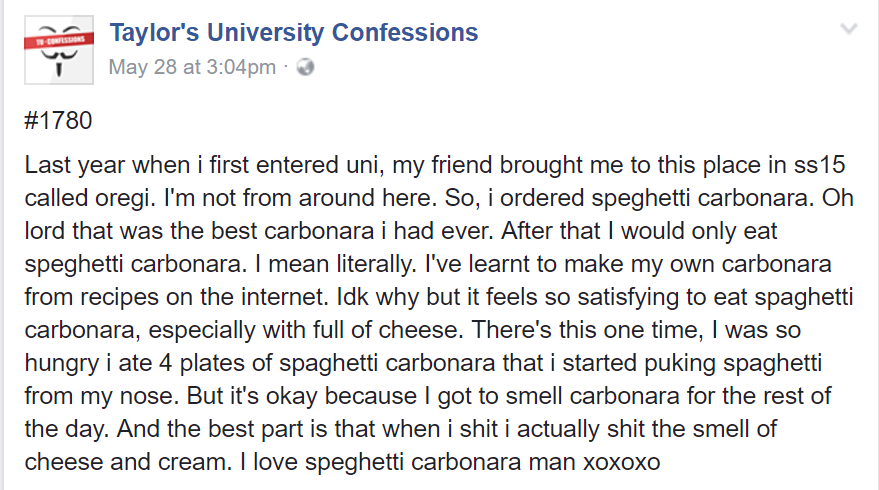 Oregi Wants to Give Free Pasta to University Student After Seeing Viral Confession - World Of Buzz 1