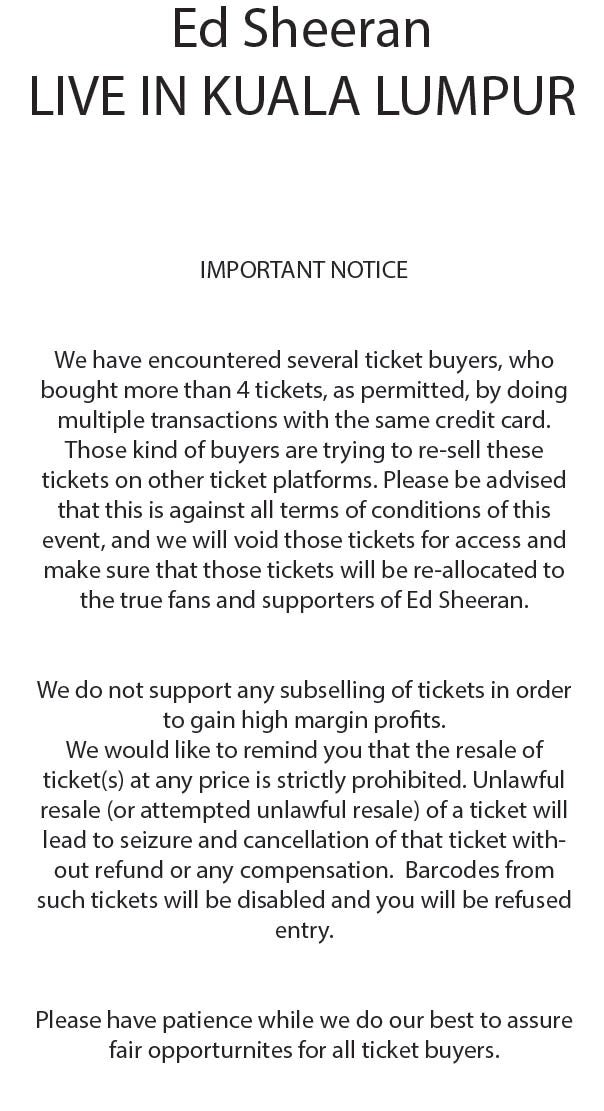 Resold Ed Sheeran Tickets Will be Invalidated - World Of Buzz 1