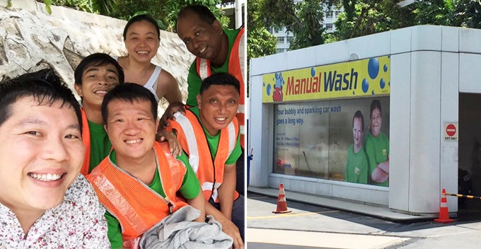 This Car Wash In Singapore Employs Mentally Challenged People To Hand Wash Cars - World Of Buzz 2