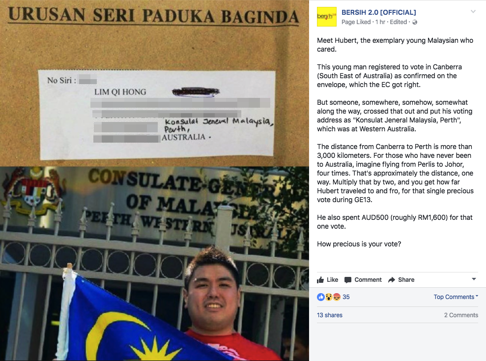 This Malaysian Man Travelled More Than 3,000km to Vote in The Elections - World Of Buzz