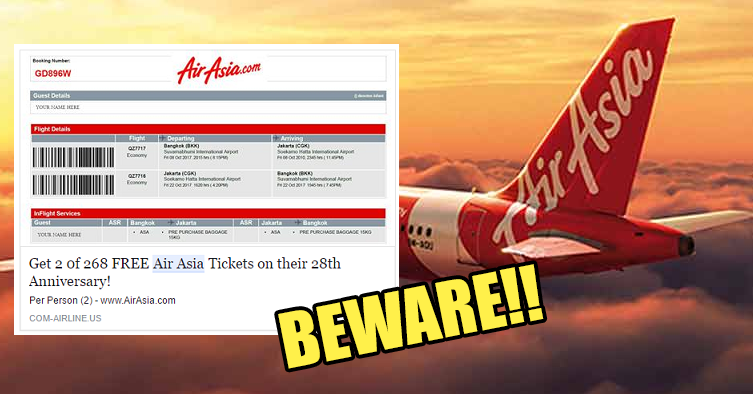 You'Ve Probably Seen This Air Asia Promotion On Facebook, But It'S Fake - World Of Buzz 3