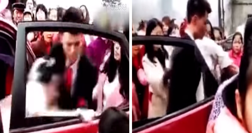 Angry Groom Receives Video Of Cheating Bride, Drags Her Out Of Wedding Car - World Of Buzz 2