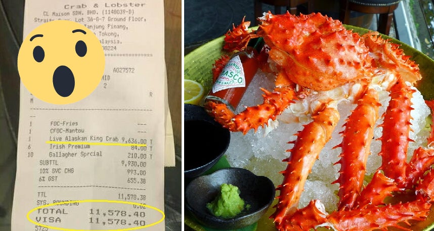 Customer Felt Cheated By Rm9,636 Bill For Alaskan King Crab, But Actually... - World Of Buzz