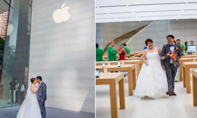 Cute Singaporean Couple Took Their Wedding Photos At The Apple Store - World Of Buzz 17