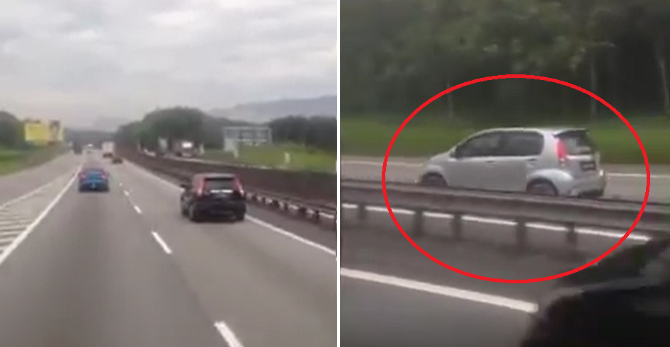 Silver Perodua Myvi Spotted Driving Against Traffic On Plus Highway In Viral Video - World Of Buzz 1