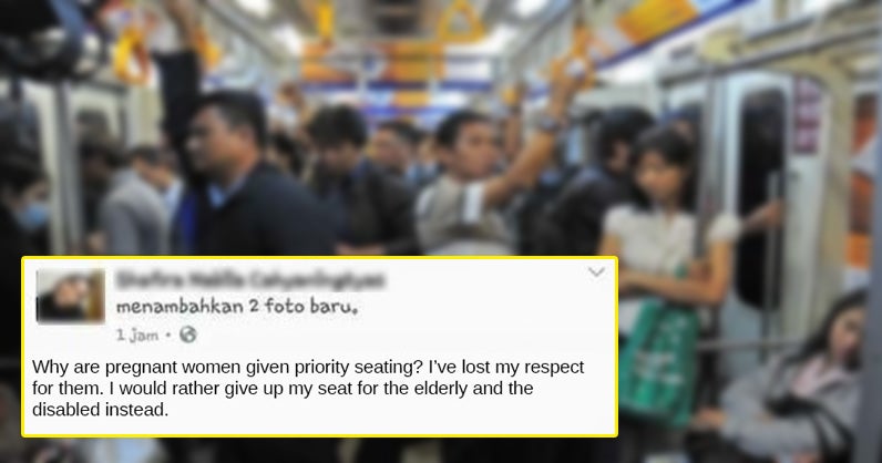 Woman Complains About Priority Seats For Pregnant Women, Gets Bashed On Facebook - World Of Buzz 3