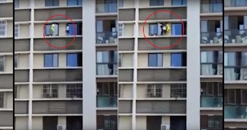 Children Spotted Playing On Building Ledge, Parents Left Them Home Alone - World Of Buzz 2