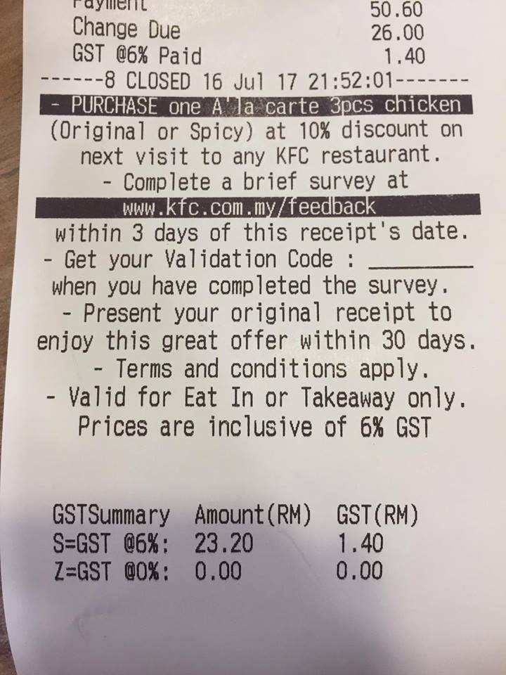 Did You Know Your Kfc Receipts Can Help You Get Discounts For More Chicken? - World Of Buzz 2