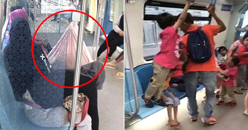 Malaysian Mother Hangs Baby Hammock In Mrt Train Criticised By Netizens World Of Buzz 1
