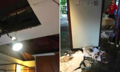 Malaysian Shares Scary Moment Their Port Dickson Chalet'S Ceiling Collapsed - World Of Buzz 6