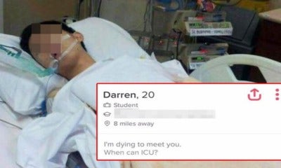 Malaysian Uses Photo Of Him Sick In Hospital On Tinder Profile, Netizens Confused - World Of Buzz 5