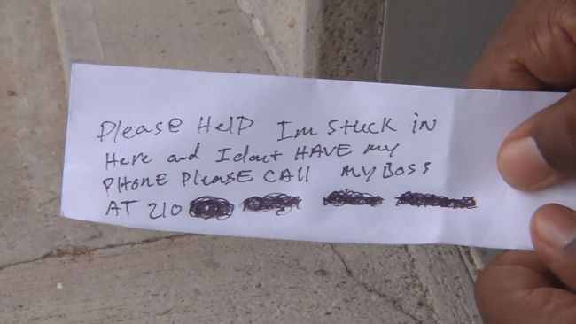 Man Stuck Inside Atm, Slides Notes Out Begging For Help - World Of Buzz