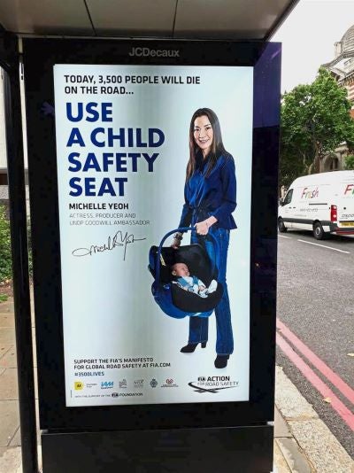 Michelle Yeoh Hits the Streets of London to Promote Road Safety Campaign - World Of Buzz