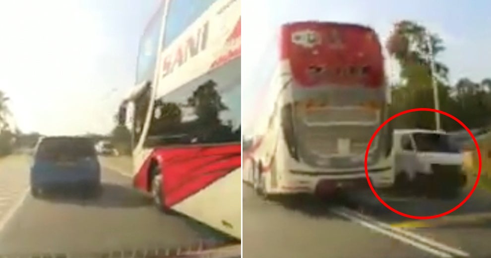 Reckless Bus Driver Almost Collides With 4 Cars While Overtaking on Double-lined Road - World Of Buzz