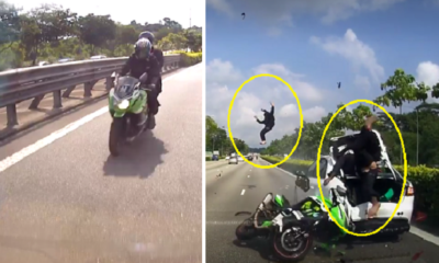 Rider Flung Over Stalled Car After Speeding Motorbike Crashed Into It - World Of Buzz