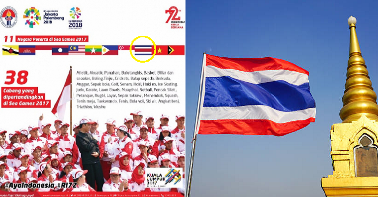 Did Indonesia Just Mixed Up Thailand Flag's Colours in a SEA Games Image? - World Of Buzz 4