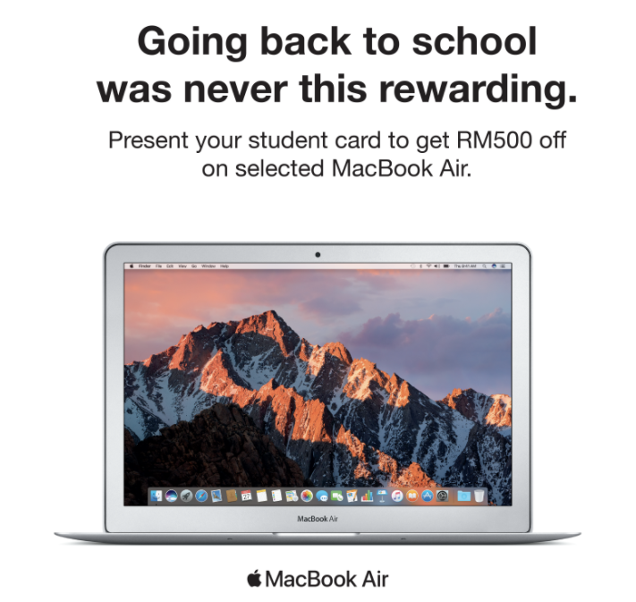 If You're a Student, Here's How You Can Get RM500 Off a MacBook Air - World Of Buzz