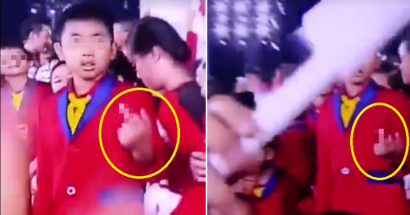 Little Boy Hilariously Goes Viral After Flashing Middle Finger During Singapore'S National Day Parade - World Of Buzz 3