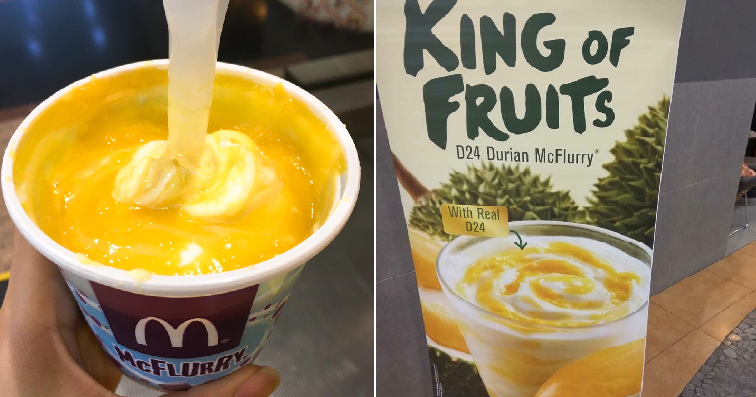 Malaysians Can Get D24 Durian Mcflurry At Mcd Starting From August 24 World Of Buzz 1