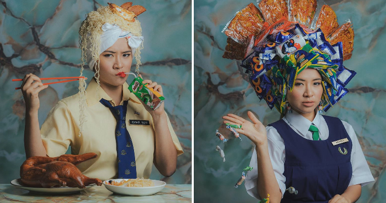 Photographer Recreates Childhood Memories Using Retro Snacks As Headdresses - World Of Buzz 6