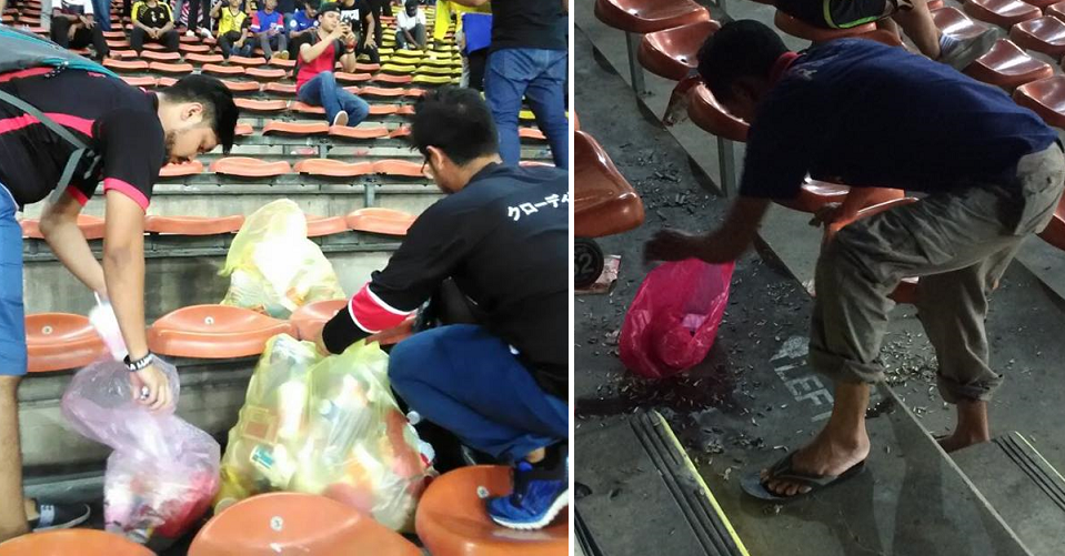 Pictures of Malaysian and Myanmar Fans Cleaning Up Stadium Goes Viral - World Of Buzz 3