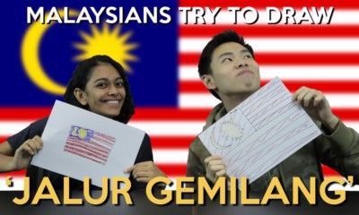 Malaysians Try To Draw 'Jalur Gemilang' - World Of Buzz