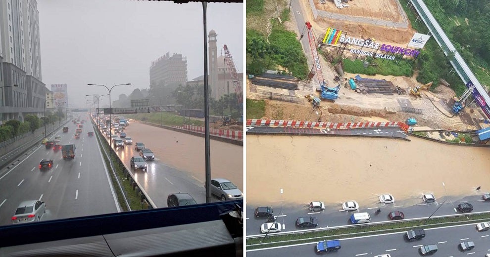 It Has Begun: Federal Highway In Midvalley Area Badly Flooded From Heavy Downpour - World Of Buzz