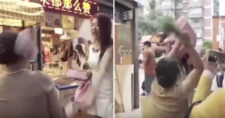 Lady Gets Hit In Face With Stack Of Money, Retaliates By Hitting Rude Girl With Veggies - World Of Buzz 6