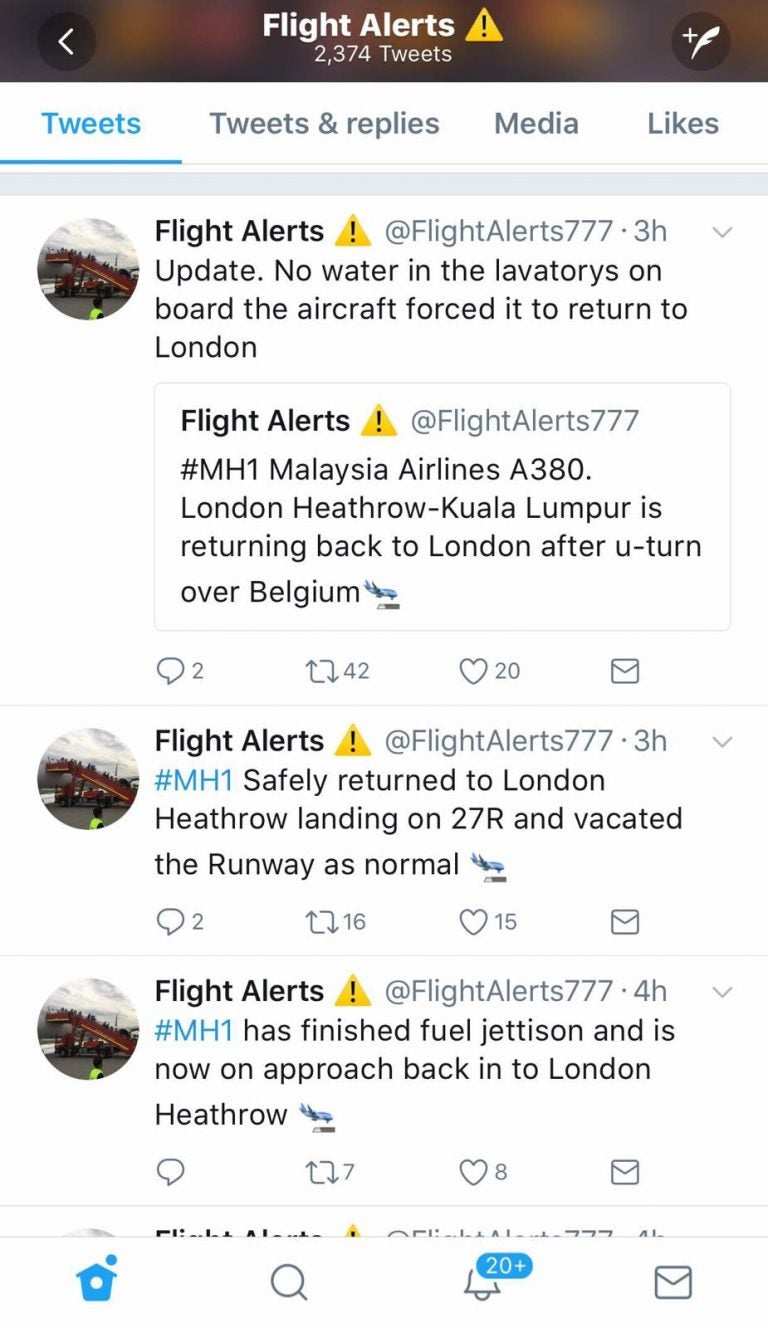 Malaysia Airlines Flight Makes U-Turn to London Due to No Running Water in Toilets - WORLD OF BUZZ 1