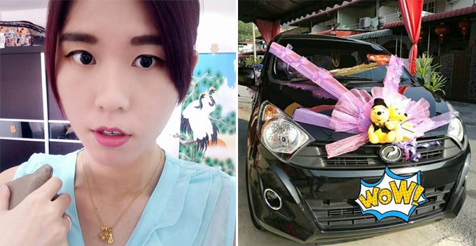 M'sian Lady Shares Why She Uses Husband's Axia For Wedding Instead of Renting a Fancy Car - WORLD OF BUZZ