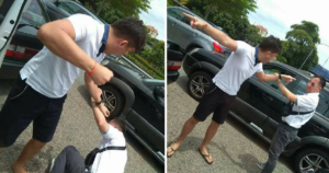 M'sian Road Bully Punches and Scold Driver Even Though He Rammed Into His Car - WORLD OF BUZZ 3
