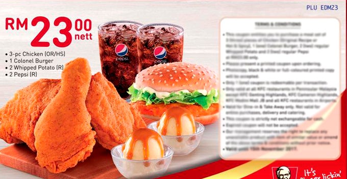 Print This KFC Voucher As Many As You Wish and Enjoy Fried Chicken All Day Every Day! - WORLD OF BUZZ 1