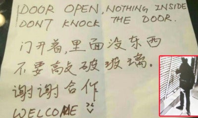 Burglar Who Broke Into 50 Shops In Klang Valley Gets Unexpected Note From Shop Owners - World Of Buzz
