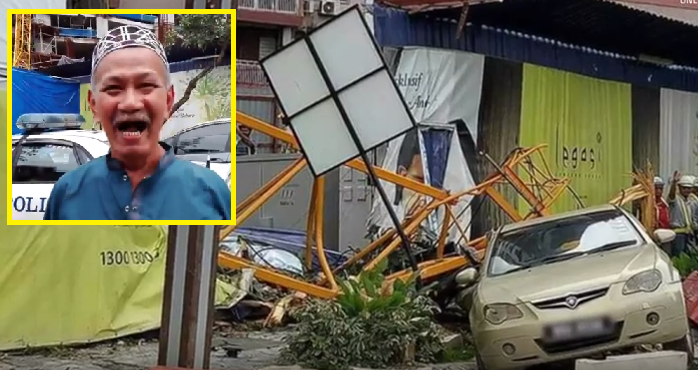 Construction Crane Suddenly Collapses In Kampung Baru And Leaves 3 People Injured - World Of Buzz