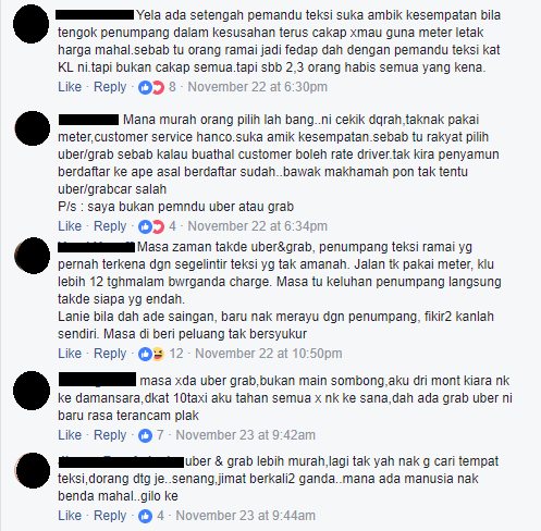 Netizen Suffers Backlash After Complaining that Taxi Drivers Losing Livelihood to Grab/Uber - WORLD OF BUZZ 2