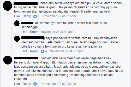 Netizen Suffers Backlash After Complaining that Taxi Drivers Losing Livelihood to Grab/Uber - WORLD OF BUZZ 3