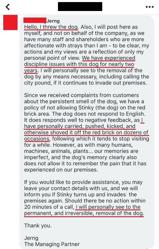 PJ Cafe Under Fire After Managing Partner Admitted to Abusing Dog For Years - WORLD OF BUZZ 1