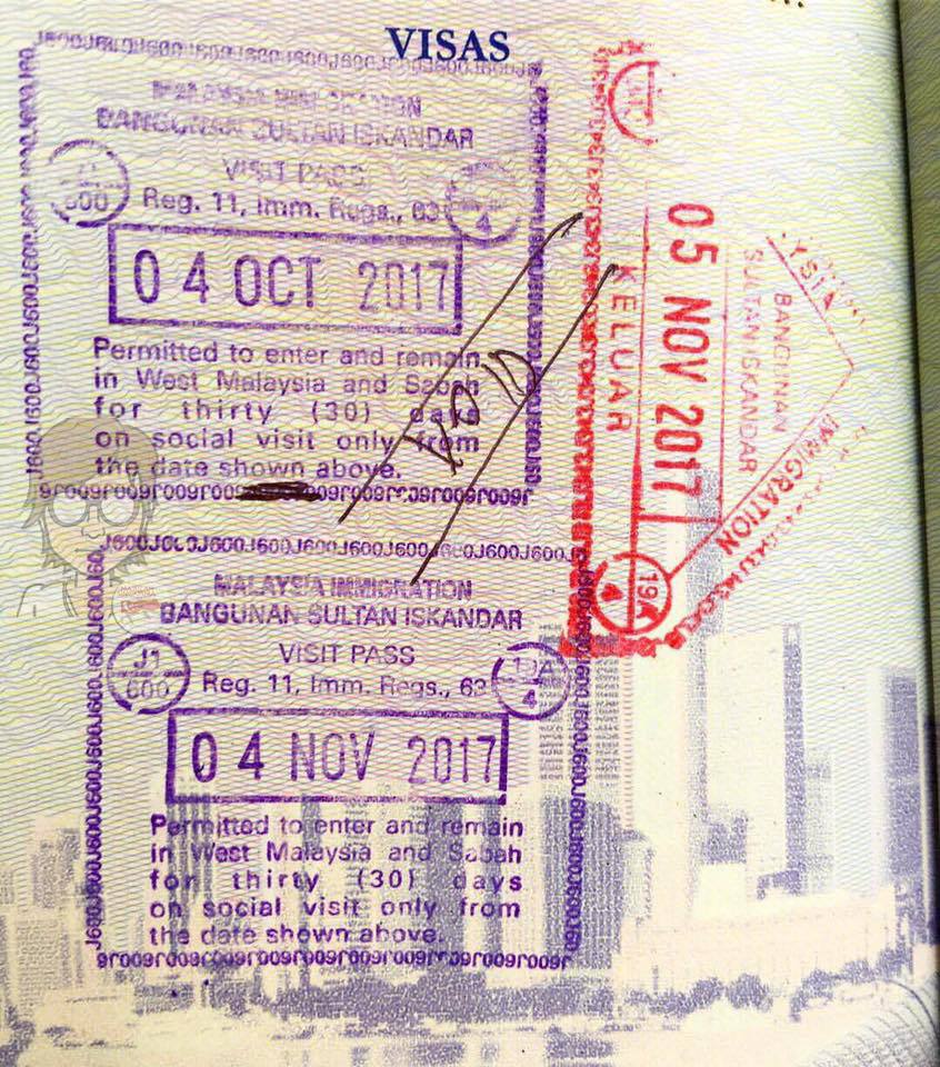 Singaporeans Advised To Be Careful After Johor Immigration Officer Wrongly Stamps Passport - World Of Buzz 1