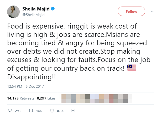Dato' Sheila Majid Sparks Debate Among M'sians After Pointing Out Rising Cost of Living - WORLD OF BUZZ