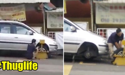 Man'S Car Clamped In Cheras, Decided To 'Unclamp' It By Himself - World Of Buzz
