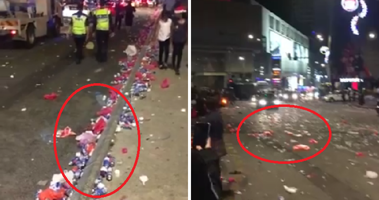 Rubbish-Filled Street After Christmas Countdown in KL Shows Ugly Side of M'sians - WORLD OF BUZZ 3