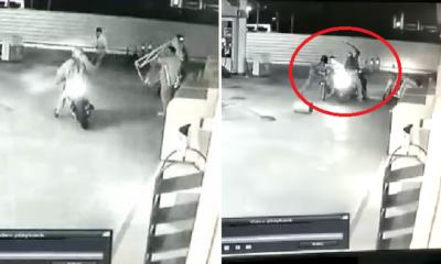 Video Of Brave Workers' Epic Fight To Foil Robbery Attempt At Muar Petrol Station Goes Viral - World Of Buzz
